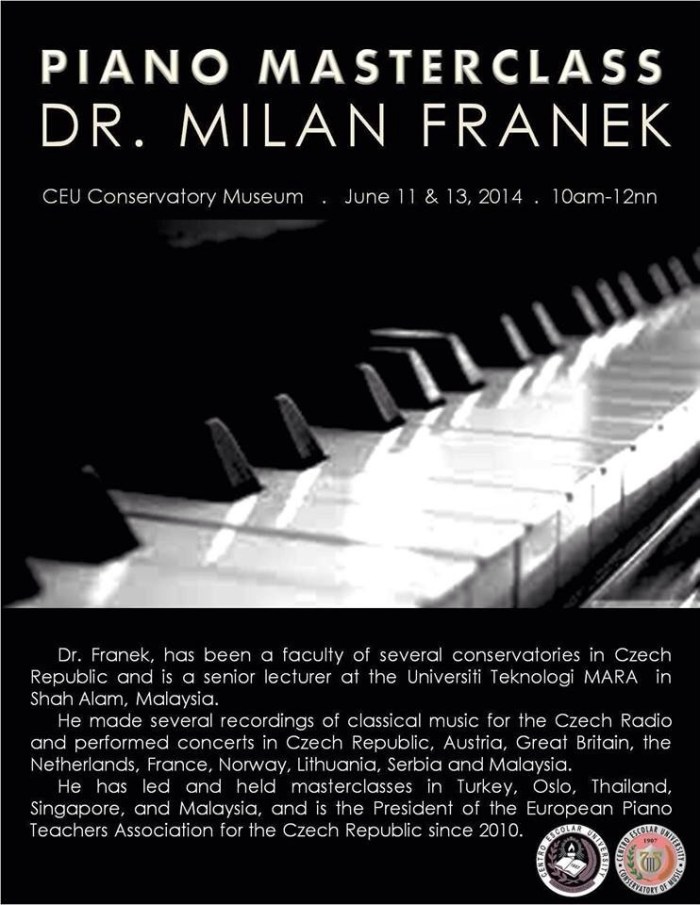 Masterclass for FACULTY and STUDENTS